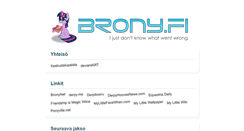Desktop Screenshot of brony.fi